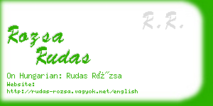 rozsa rudas business card
